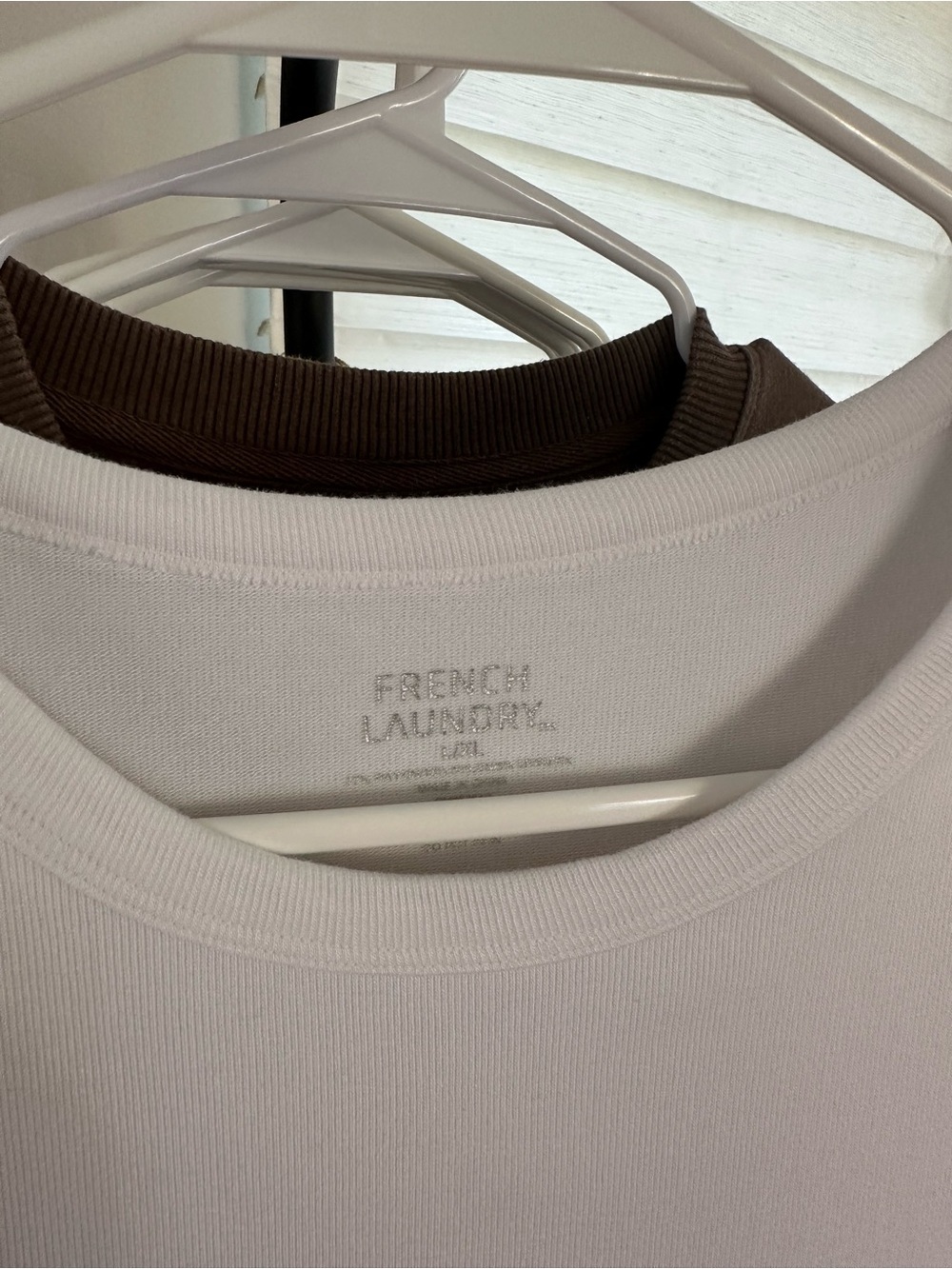 French Laundry White Ribbed Tee - Picture 2 of 2